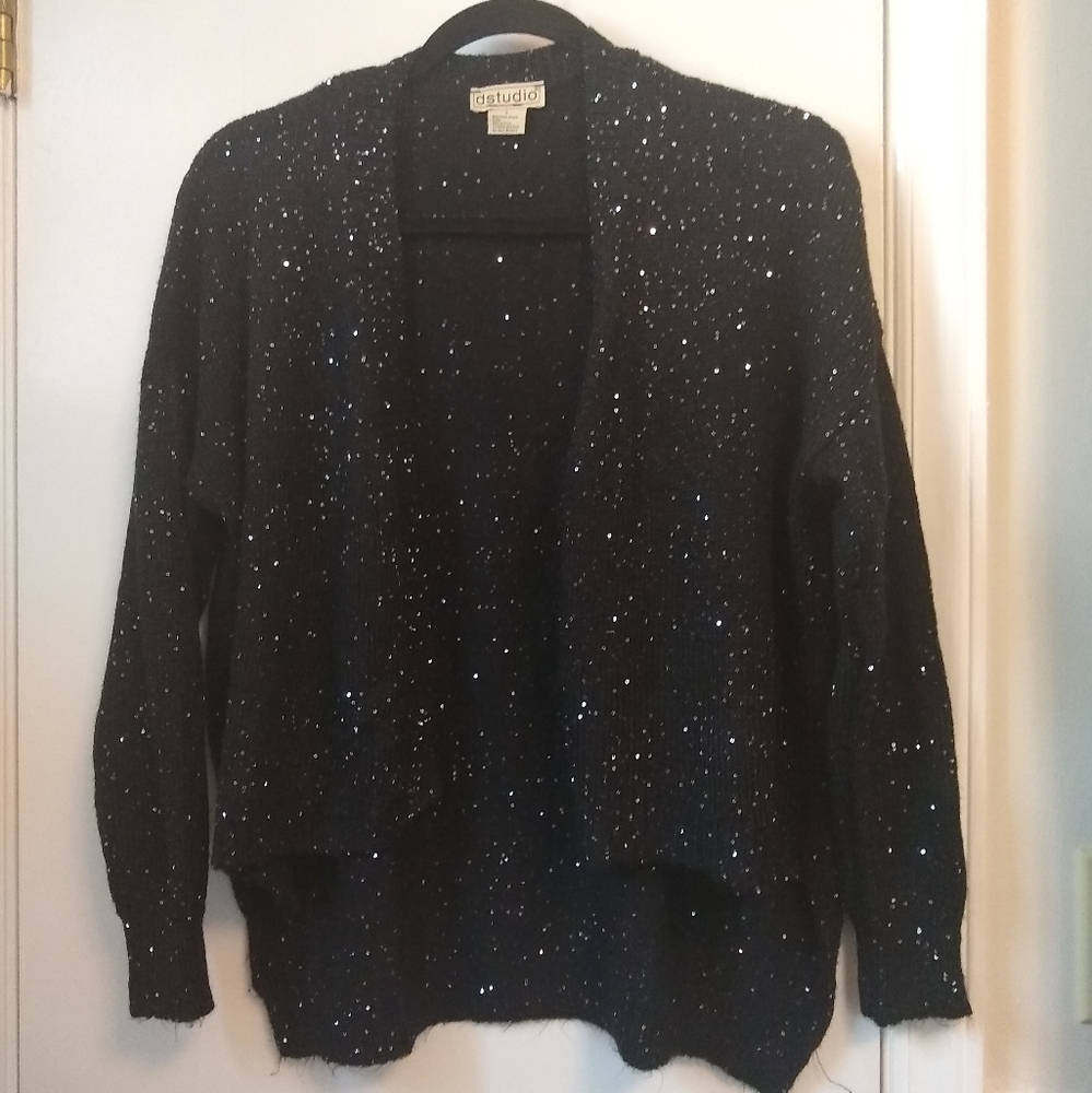 Blue sequined cardigan